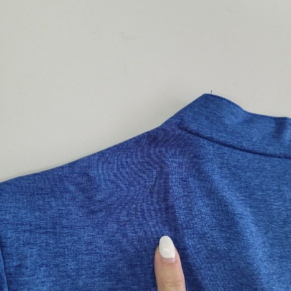 Jack Wolfskin Shirt Womens S Crosstrail T-shirt V-neck Short‎ Sleeve Blue - Picture 10 of 13